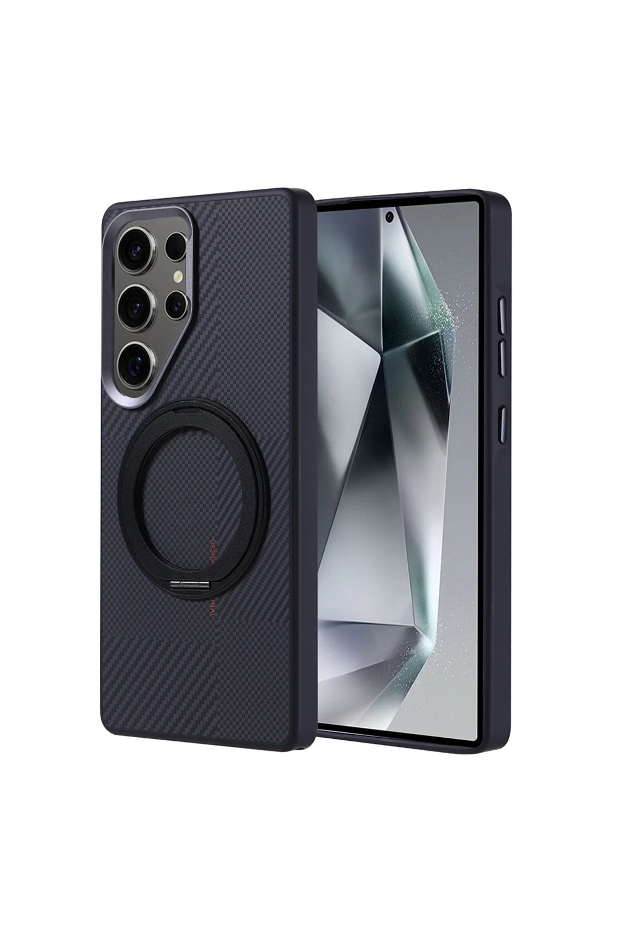 Samsung Galaxy S25 Ultra Case Troy Magsafe Carbon Fiber Cover with Stand