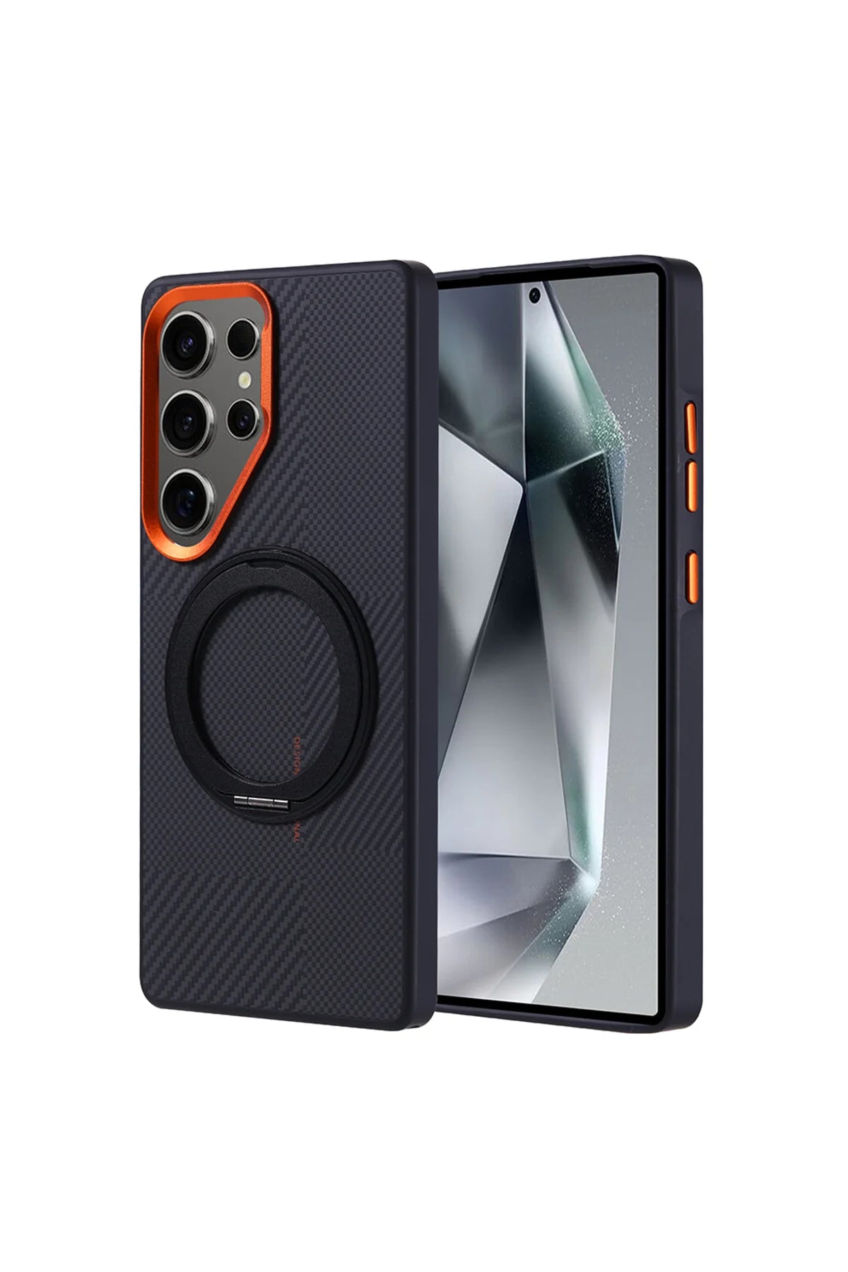 Samsung Galaxy S25 Ultra Case Troy Magsafe Carbon Fiber Cover with Stand